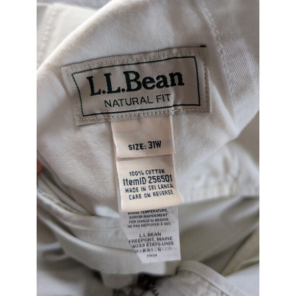 LL Bean Tropic Weight Cargo Shorts Mens 31 Beige Natural Fit Hiking Casual - Picture 6 of 9